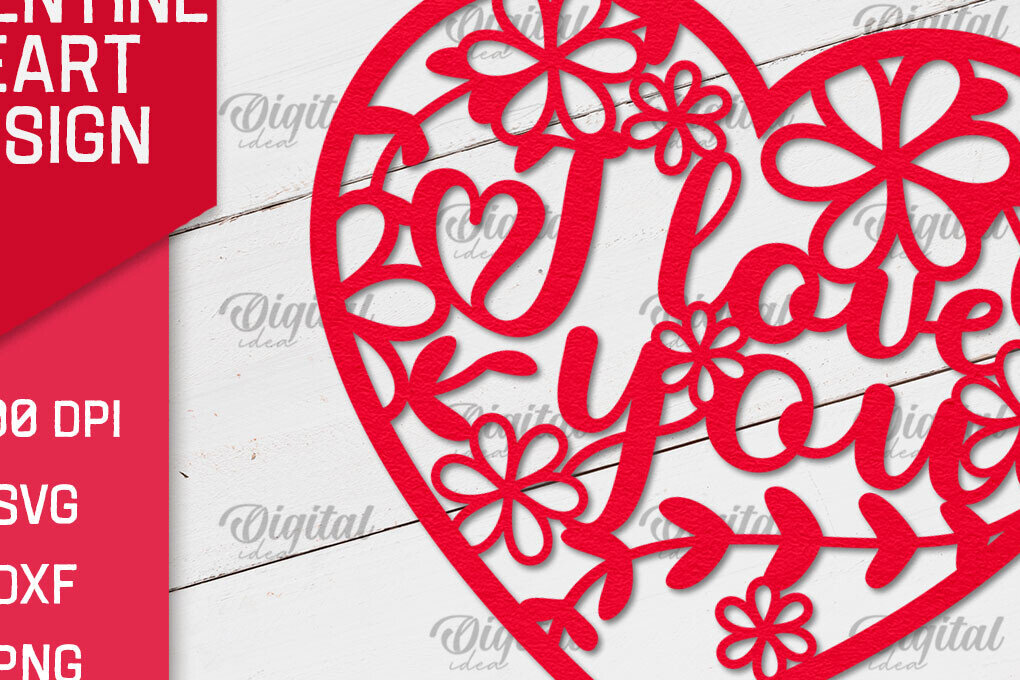 Σετ των 2 Intra απο ξύλο plywood 3mm-4mm πάχος – Ημέρα του Αγίου Βαλεντίνου Heart Paper Cut Δίασταση  20x20 cm INTRAFABR-88224544