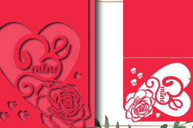 Σετ των 2 Intra απο ξύλο plywood 3mm-4mm πάχος – Αρχείο αποκοπής Heart Day Valentine's Day 1384 Δίασταση  20x20 cm INTRAFABR-115368660