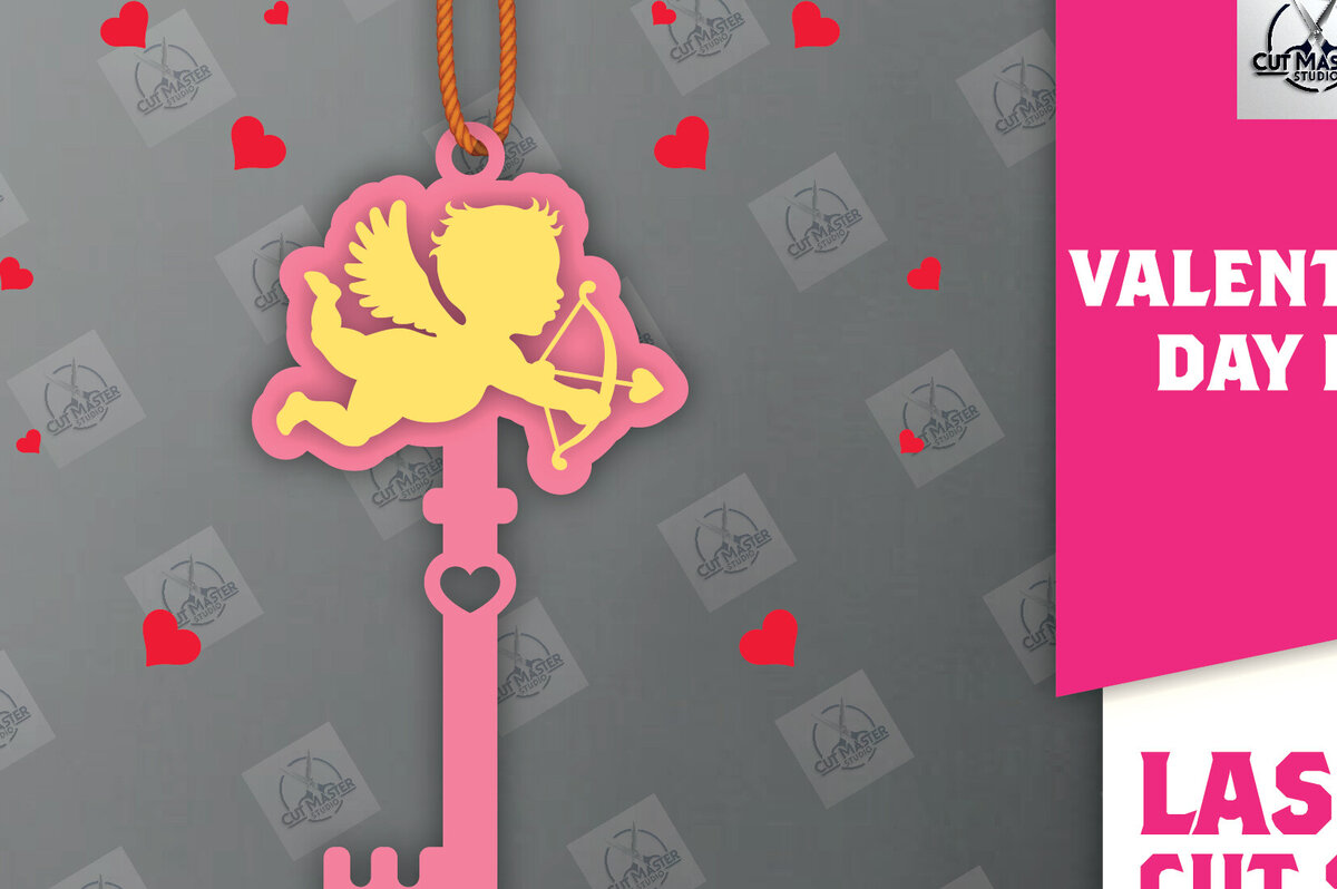 Σετ των 2 Intra απο ξύλο plywood 3mm-4mm πάχος – Ημέρα του Αγίου Βαλεντίνου Key Δίασταση  20x20 cm INTRAFABR-113133262