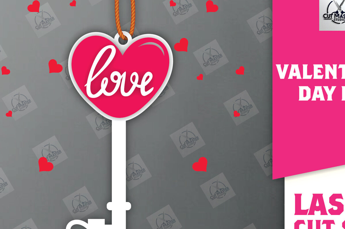 Σετ των 2 Intra απο ξύλο plywood 3mm-4mm πάχος – Ημέρα του Αγίου Βαλεντίνου Key Δίασταση  20x20 cm INTRAFABR-113133605