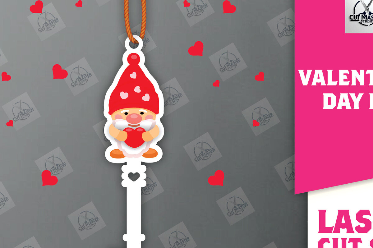 Σετ των 2 Intra απο ξύλο plywood 3mm-4mm πάχος – Ημέρα του Αγίου Βαλεντίνου Key Δίασταση  20x20 cm INTRAFABR-113133671