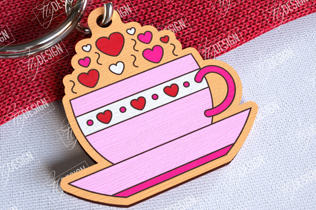 Σετ των 3 Intra απο ξύλο plywood 3mm-4mm πάχος – Μπρελόκ για την ημέρα του Αγίου Βαλεντίνου | Χαριτωμένο  Δίασταση  5x5 cm INTRAFABR-108905128