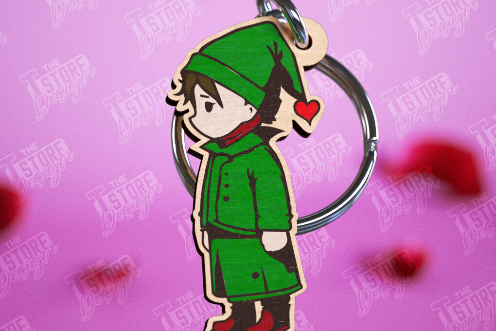 Σετ των 3 Intra απο ξύλο plywood 3mm-4mm πάχος – Μπρελόκ για την ημέρα του Αγίου Βαλεντίνου | Χαριτωμένο μπρελόκ Δίασταση  5x5 cm INTRAFABR-110278921