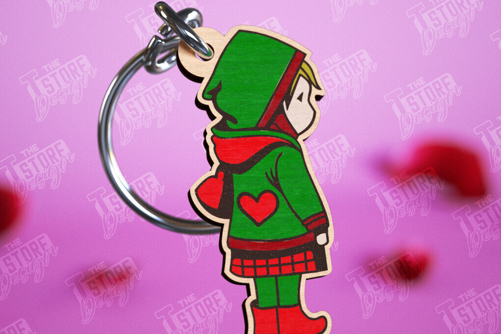 Σετ των 3 Intra απο ξύλο plywood 3mm-4mm πάχος – Μπρελόκ για την ημέρα του Αγίου Βαλεντίνου | Χαριτωμένο μπρελόκ Δίασταση  5x5 cm INTRAFABR-110278842