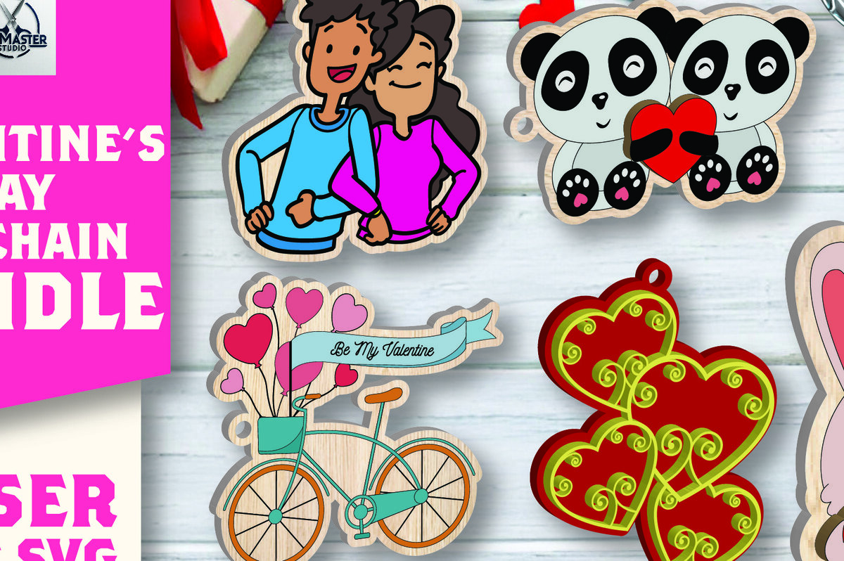 Σετ των 3 Intra απο ξύλο plywood 3mm-4mm πάχος – Πακέτο μπρελόκ για την ημέρα του Αγίου Βαλεντίνου Δίασταση  5x5 cm INTRAFABR-109702518