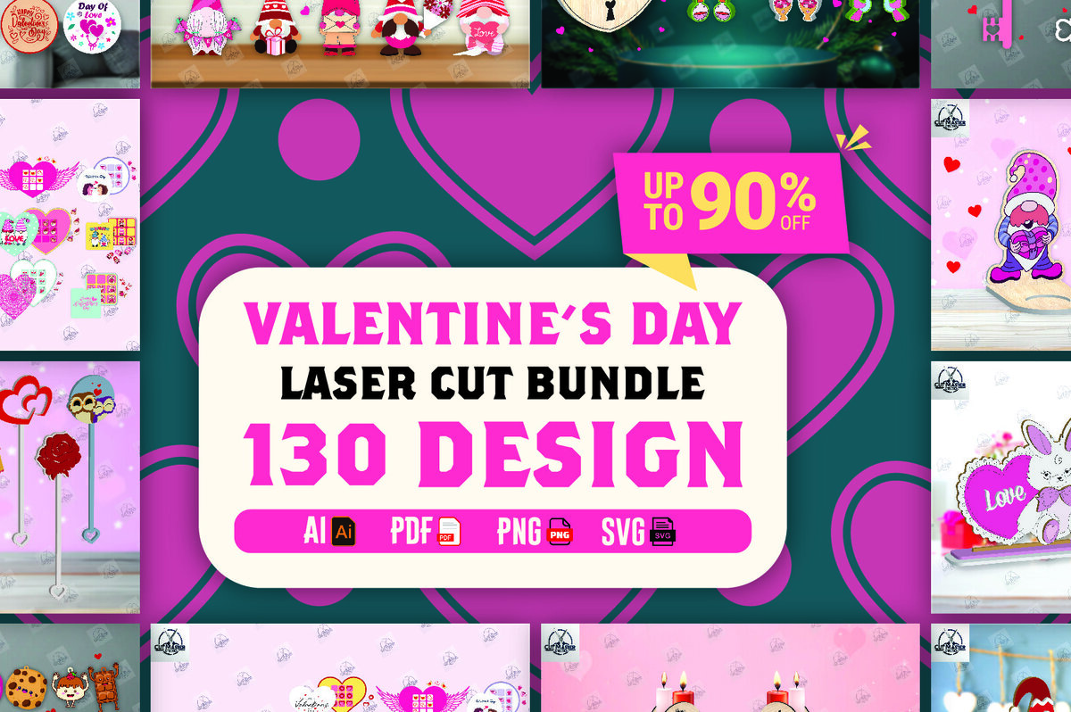 Σετ των 2 Intra απο ξύλο plywood 3mm-4mm πάχος – Πακέτο Cut για την Ημέρα του Αγίου Βαλεντίνου Δίασταση  20x20 cm INTRAFABR-115158033