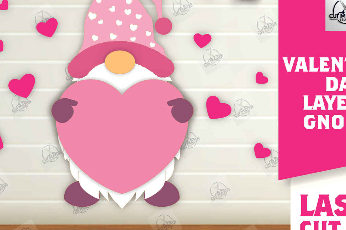 Σετ των 2 Intra απο ξύλο plywood 3mm-4mm πάχος – Κοψίματα με λέιζερ για την ημέρα του Αγίου Βαλεντίνου Δίασταση  20x20 cm INTRAFABR-112336082