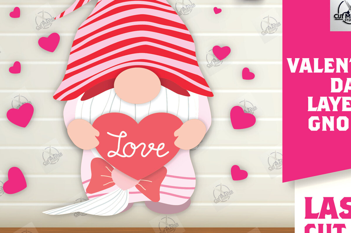 Σετ των 2 Intra απο ξύλο plywood 3mm-4mm πάχος – Κοψίματα με λέιζερ για την ημέρα του Αγίου Βαλεντίνου Δίασταση  20x20 cm INTRAFABR-112336385