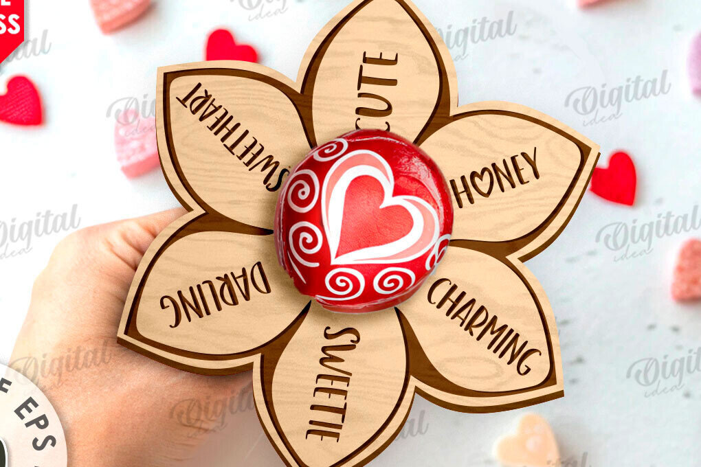 Σετ των 2 Intra απο ξύλο plywood 3mm-4mm πάχος – Κόψιμο Laser για την Ημέρα του Αγίου Βαλεντίνου Δίασταση  20x20 cm INTRAFABR-111752246