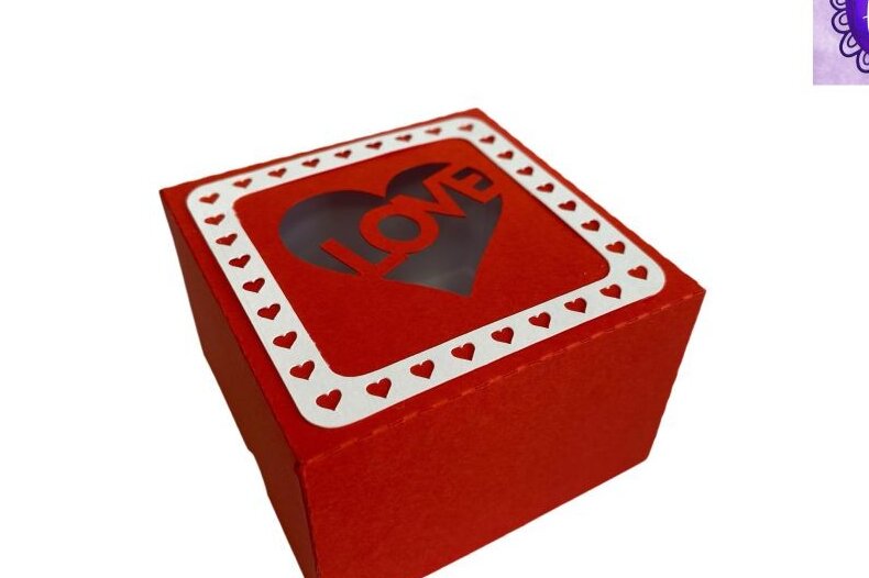 Σετ των 2 Intra απο ξύλο plywood 3mm-4mm πάχος – Κουτί αγάπης για την ημέρα του Αγίου Βαλεντίνου Δίασταση  20x20 cm INTRAFABR-58070550