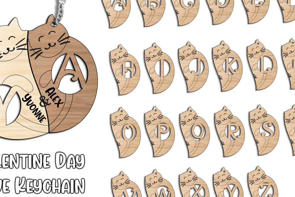 Σετ των 3 Intra απο ξύλο plywood 3mm-4mm πάχος – Ημέρα του Αγίου Βαλεντίνου Love Keychain Letter Y Δίασταση  5x5 cm INTRAFABR-113530934