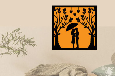 Σετ των 2 Intra απο ξύλο plywood 3mm-4mm πάχος – Αρχείο κοπής μετάλλου με λέιζερ για την ημέρα του Αγίου Βαλεντίνου Δίασταση  20x20 cm INTRAFABR-88086951