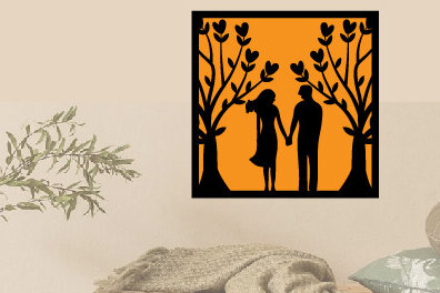 Σετ των 2 Intra απο ξύλο plywood 3mm-4mm πάχος – Αρχείο κοπής μετάλλου με λέιζερ για την ημέρα του Αγίου Βαλεντίνου Δίασταση  20x20 cm INTRAFABR-88087040