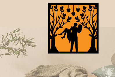 Σετ των 2 Intra απο ξύλο plywood 3mm-4mm πάχος – Αρχείο κοπής μετάλλου με λέιζερ για την ημέρα του Αγίου Βαλεντίνου Δίασταση  20x20 cm INTRAFABR-88087103