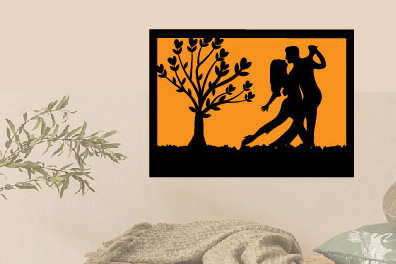 Σετ των 2 Intra απο ξύλο plywood 3mm-4mm πάχος – Αρχείο κοπής μετάλλου με λέιζερ για την ημέρα του Αγίου Βαλεντίνου Δίασταση  20x20 cm INTRAFABR-88087300