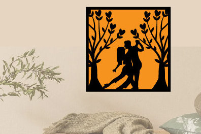 Σετ των 2 Intra απο ξύλο plywood 3mm-4mm πάχος – Αρχείο κοπής μετάλλου με λέιζερ για την ημέρα του Αγίου Βαλεντίνου Δίασταση  20x20 cm INTRAFABR-88086681