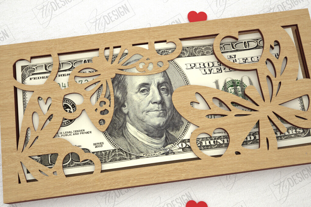 Σετ των 2 Intra απο ξύλο plywood 3mm-4mm πάχος – Κάτοχος χρημάτων για την ημέρα του Αγίου Βαλεντίνου | Ιδέα δώρου Δίασταση  20x20 cm INTRAFABR-111357946