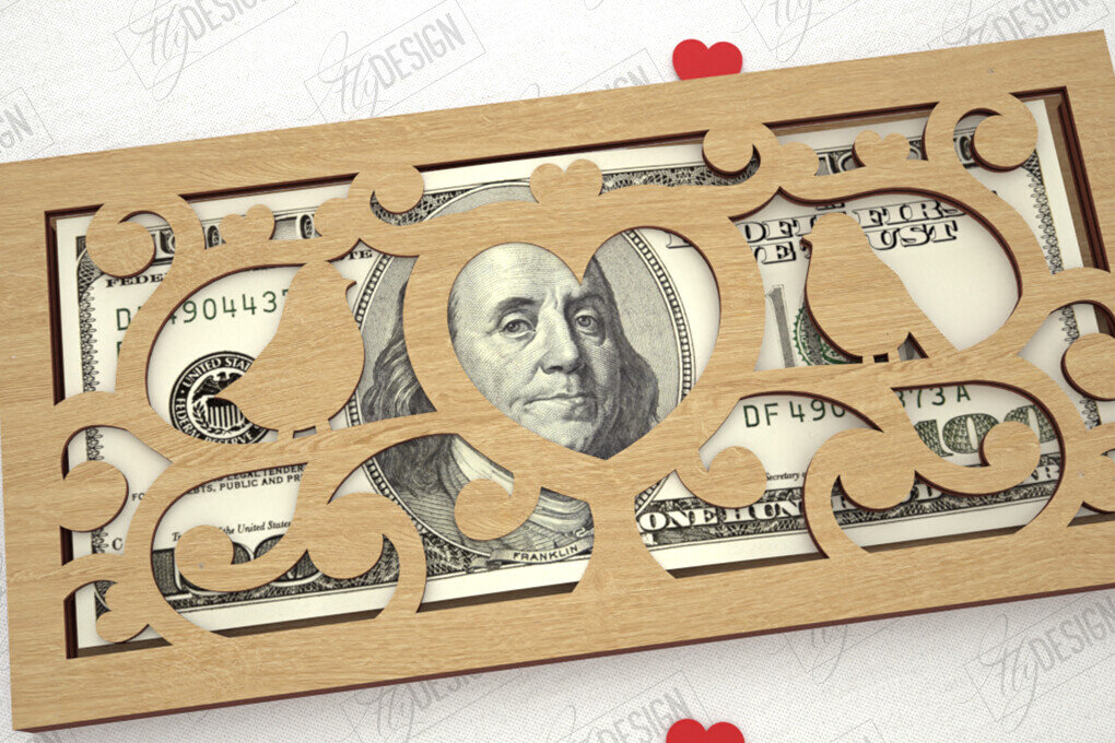 Σετ των 2 Intra απο ξύλο plywood 3mm-4mm πάχος – Κάτοχος χρημάτων για την ημέρα του Αγίου Βαλεντίνου | Ιδέα δώρου Δίασταση  20x20 cm INTRAFABR-111357941