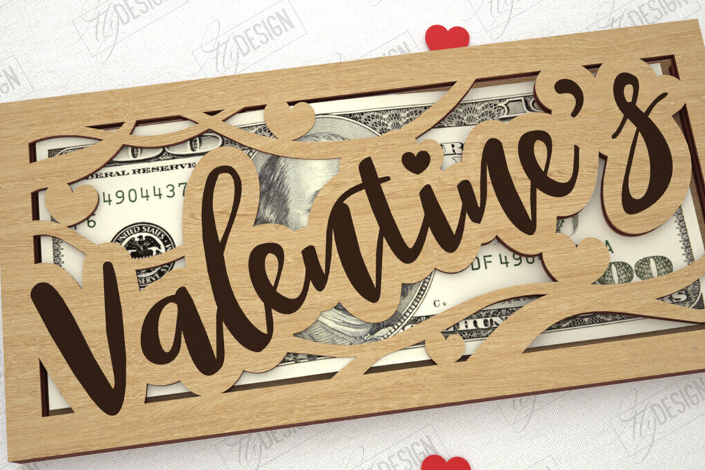 Σετ των 2 Intra απο ξύλο plywood 3mm-4mm πάχος – Κάτοχος χρημάτων για την ημέρα του Αγίου Βαλεντίνου | Ιδέα δώρου Δίασταση  20x20 cm INTRAFABR-111357893