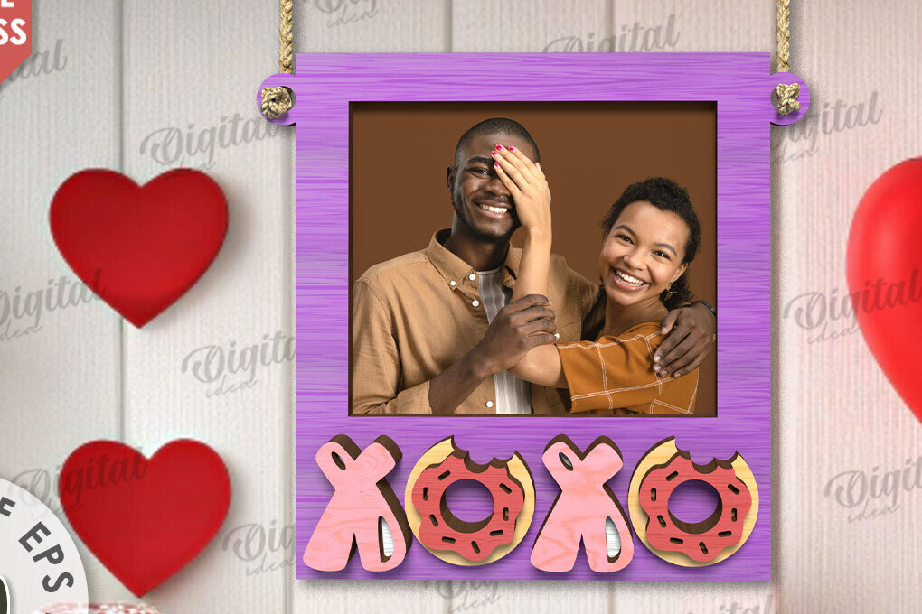 Intra απο ξύλο plywood 3mm-4mm πάχος – Κορνίζα για την Ημέρα του Αγίου Βαλεντίνου Δίασταση  20x20 cm INTRAFABR-110245382