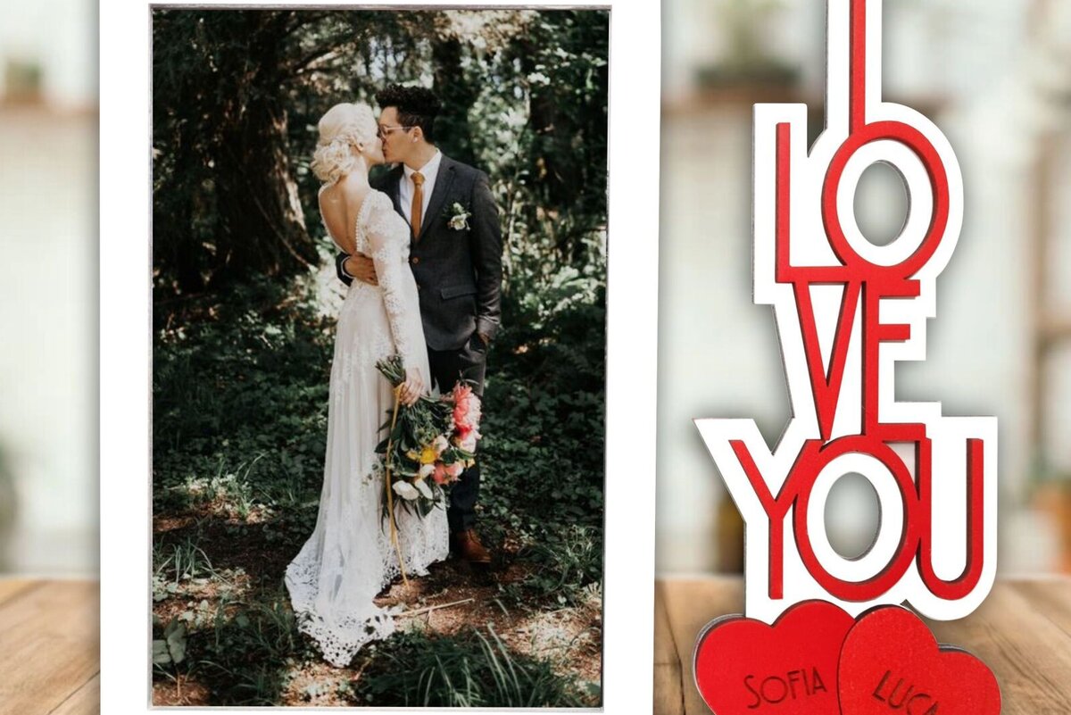 Σετ των 2 Intra απο ξύλο plywood 3mm-4mm πάχος – Κορνίζα για την ημέρα του Αγίου Βαλεντίνου Laser Δίασταση  20x20 cm INTRAFABR-85759494