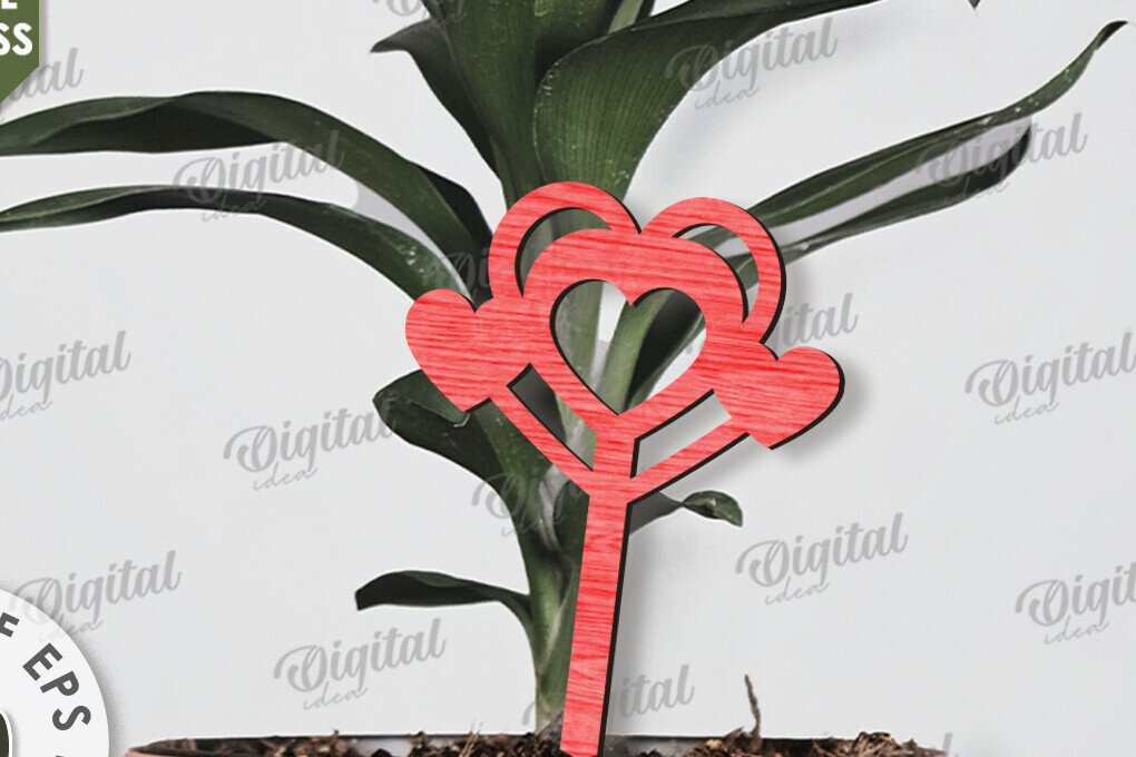 Σετ των 2 Intra απο ξύλο plywood 3mm-4mm πάχος – Κοπή με λέιζερ για την Ημέρα του Αγίου Βαλεντίνου Δίασταση  20x20 cm INTRAFABR-110382267