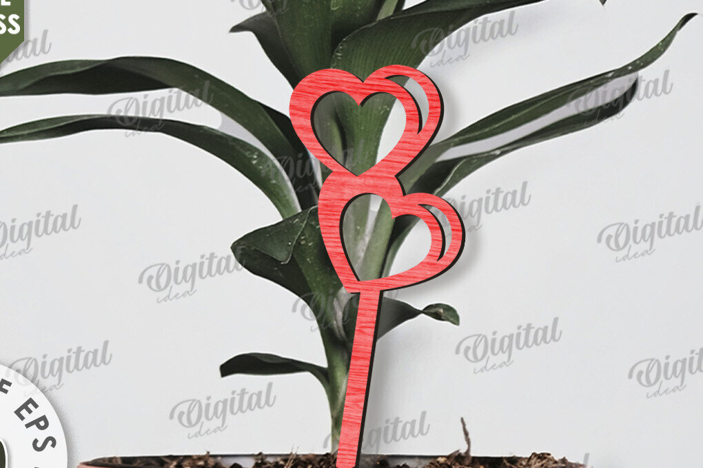 Σετ των 2 Intra απο ξύλο plywood 3mm-4mm πάχος – Κοπή με λέιζερ για την Ημέρα του Αγίου Βαλεντίνου Δίασταση  20x20 cm INTRAFABR-110381475