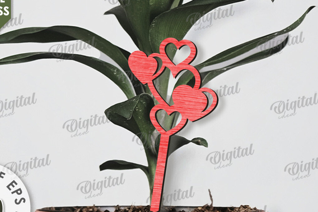 Σετ των 2 Intra απο ξύλο plywood 3mm-4mm πάχος – Κοπή με λέιζερ για την Ημέρα του Αγίου Βαλεντίνου Δίασταση  20x20 cm INTRAFABR-110382076