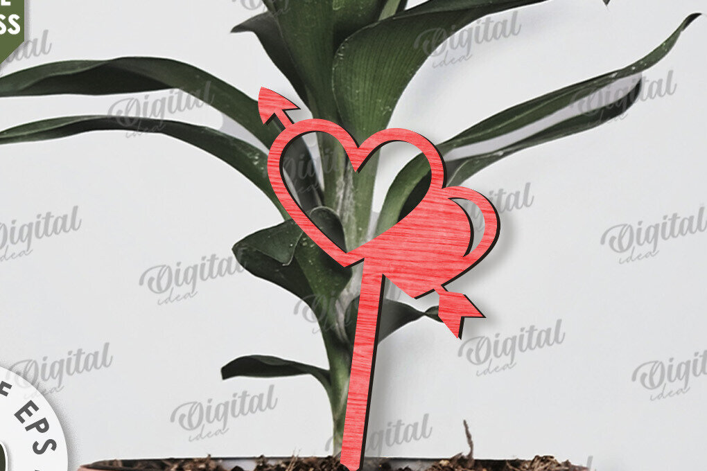 Σετ των 2 Intra απο ξύλο plywood 3mm-4mm πάχος – Κοπή με λέιζερ για την Ημέρα του Αγίου Βαλεντίνου Δίασταση  20x20 cm INTRAFABR-110382098