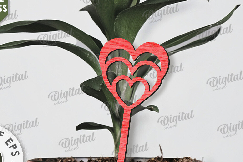 Σετ των 2 Intra απο ξύλο plywood 3mm-4mm πάχος – Κοπή με λέιζερ για την Ημέρα του Αγίου Βαλεντίνου Δίασταση  20x20 cm INTRAFABR-110382169