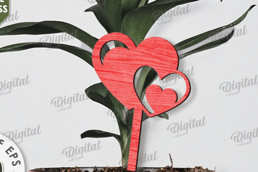 Σετ των 2 Intra απο ξύλο plywood 3mm-4mm πάχος – Κοπή με λέιζερ για την Ημέρα του Αγίου Βαλεντίνου Δίασταση  20x20 cm INTRAFABR-110382226