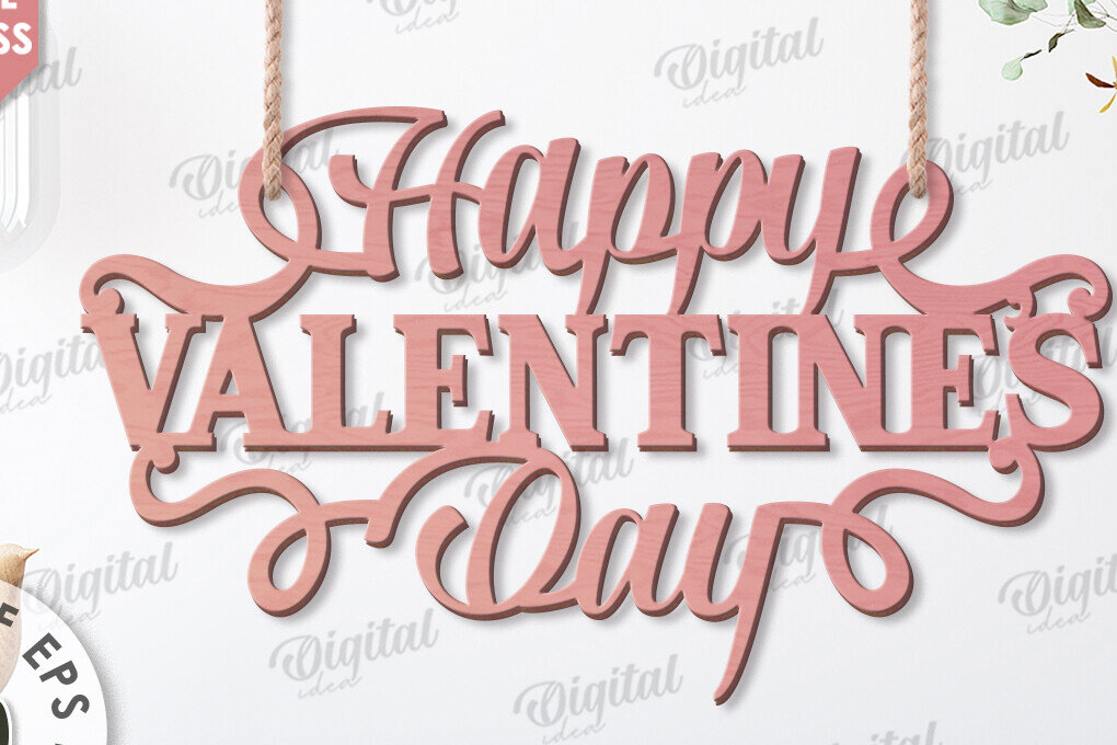 Σετ των 2 Intra απο ξύλο plywood 3mm-4mm πάχος – Αποσπάσματα για την Ημέρα του Αγίου Βαλεντίνου Αποκοπή με λέιζερ Δίασταση  20x20 cm INTRAFABR-113331327