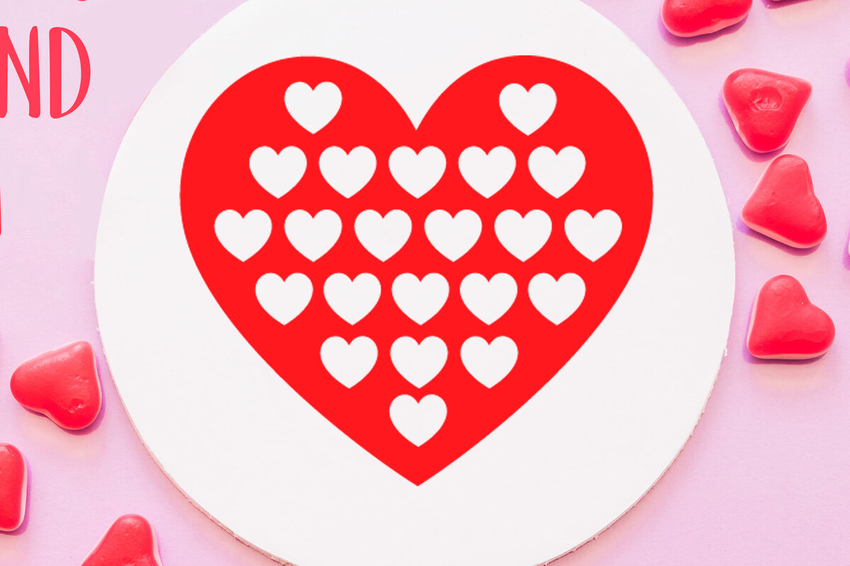 Σετ των 2 Intra απο ξύλο plywood 3mm-4mm πάχος – Ημέρα του Αγίου Βαλεντίνου. Κόκκινη Καρδιά. Στρογγυλή πινακίδα Δίασταση  20x20 cm INTRAFABR-83099932