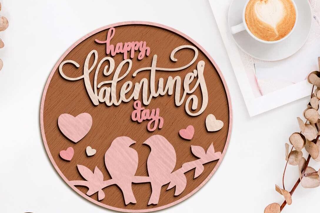 Intra απο ξύλο plywood 3mm-4mm πάχος – ΣΕΤ Ημέρα του Αγίου Βαλεντίνου Διακόσμηση τοίχου Δίασταση  40x30 cm INTRAFABR-87347020