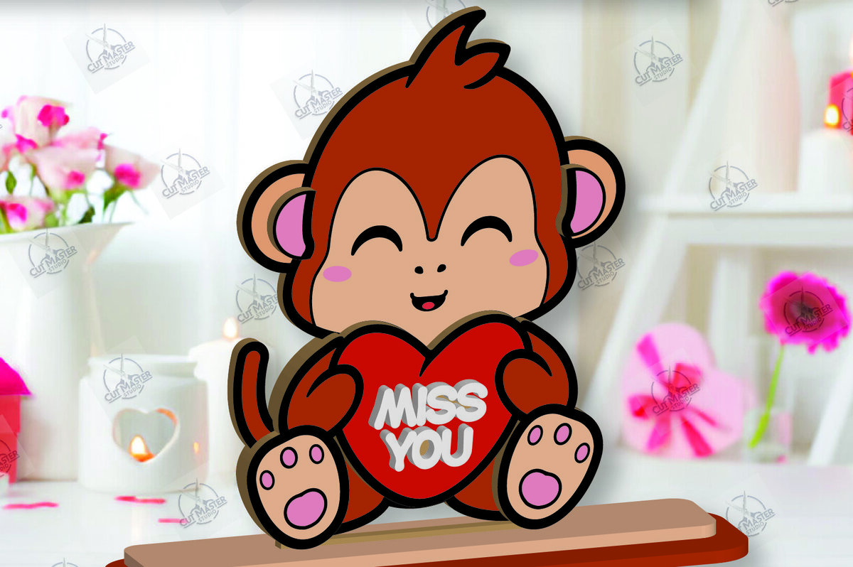 Σετ των 2 Intra απο ξύλο plywood 3mm-4mm πάχος – Ημέρα του Αγίου Βαλεντίνου ράφι Sitters Cut Laser Δίασταση  20x20 cm INTRAFABR-113391975