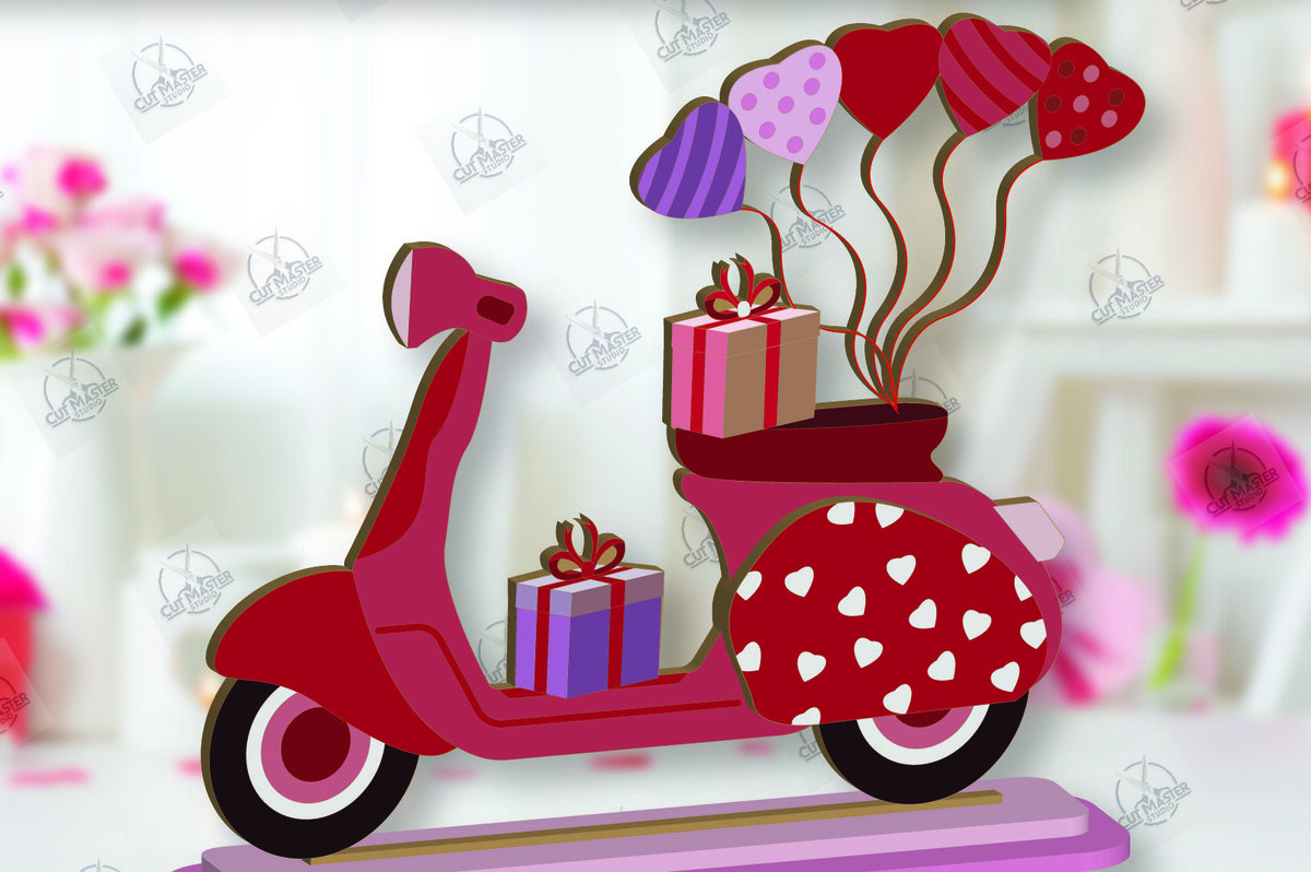 Σετ των 2 Intra απο ξύλο plywood 3mm-4mm πάχος – Ημέρα του Αγίου Βαλεντίνου ράφι Sitters Cut Laser Δίασταση  20x20 cm INTRAFABR-113392008