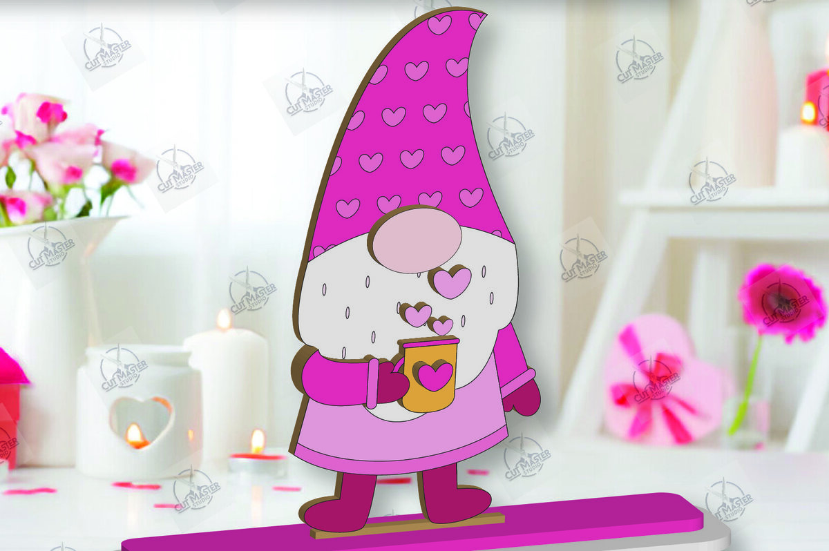 Σετ των 2 Intra απο ξύλο plywood 3mm-4mm πάχος – Ημέρα του Αγίου Βαλεντίνου ράφι Sitters Cut Laser Δίασταση  20x20 cm INTRAFABR-113465669