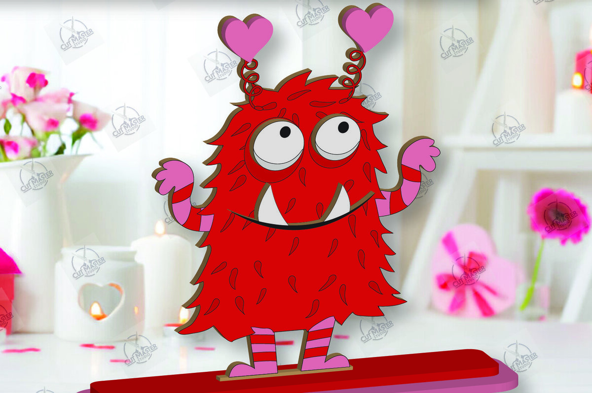 Σετ των 2 Intra απο ξύλο plywood 3mm-4mm πάχος – Ημέρα του Αγίου Βαλεντίνου ράφι Sitters Cut Laser Δίασταση  20x20 cm INTRAFABR-113465690