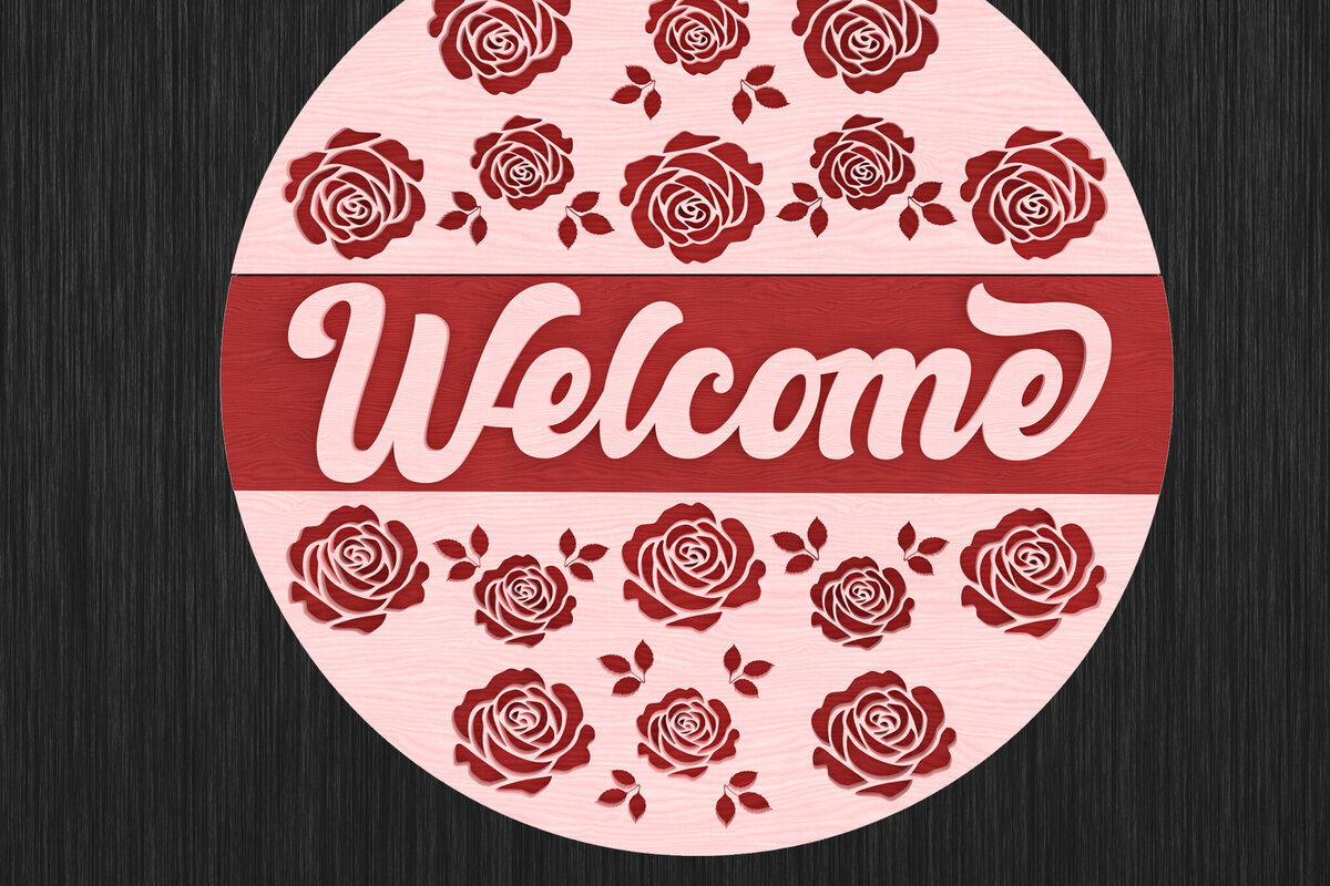 Σετ των 2 Intra απο ξύλο plywood 3mm-4mm πάχος – Σημάδι ημέρας του Αγίου Βαλεντίνου με τριαντάφυλλα Δίασταση  20x20 cm INTRAFABR-109938325