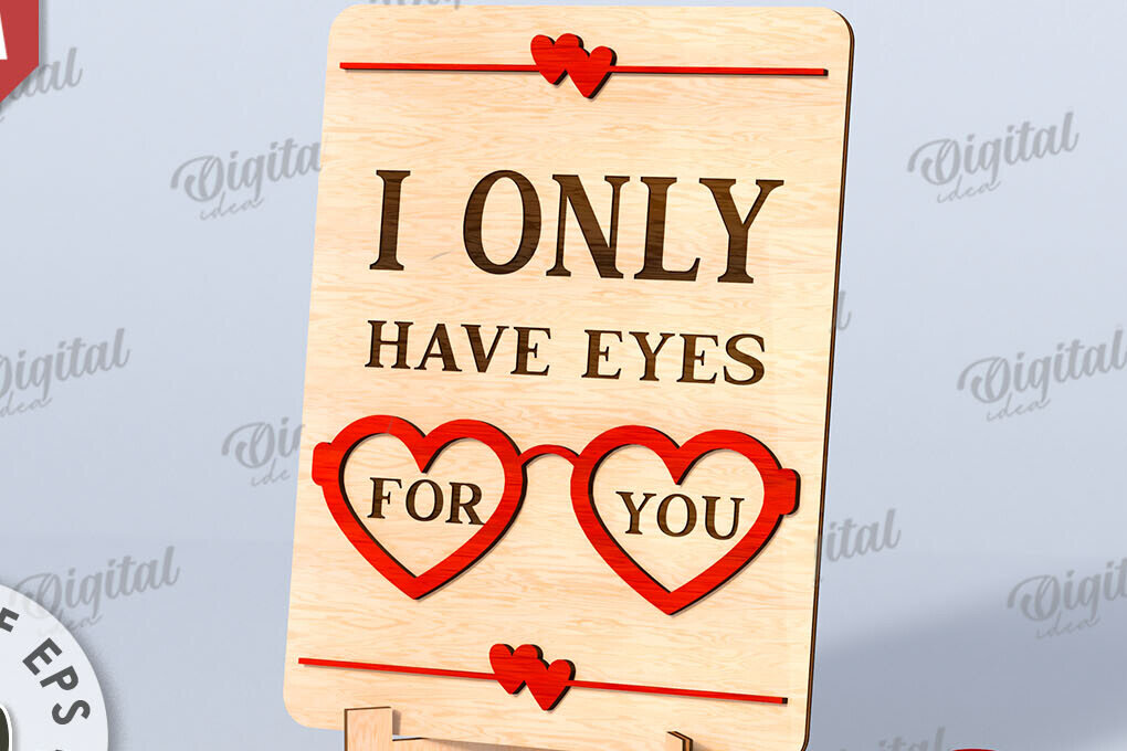 Σετ των 2 Intra απο ξύλο plywood 3mm-4mm πάχος – Διακόσμηση σταντ για την ημέρα του Αγίου Βαλεντίνου Κόψιμο με λέιζερ Δίασταση  20x20 cm INTRAFABR-114872424