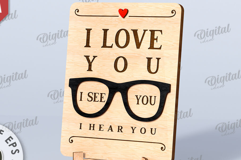 Σετ των 2 Intra απο ξύλο plywood 3mm-4mm πάχος – Διακόσμηση σταντ για την ημέρα του Αγίου Βαλεντίνου Κόψιμο με λέιζερ Δίασταση  20x20 cm INTRAFABR-114872481