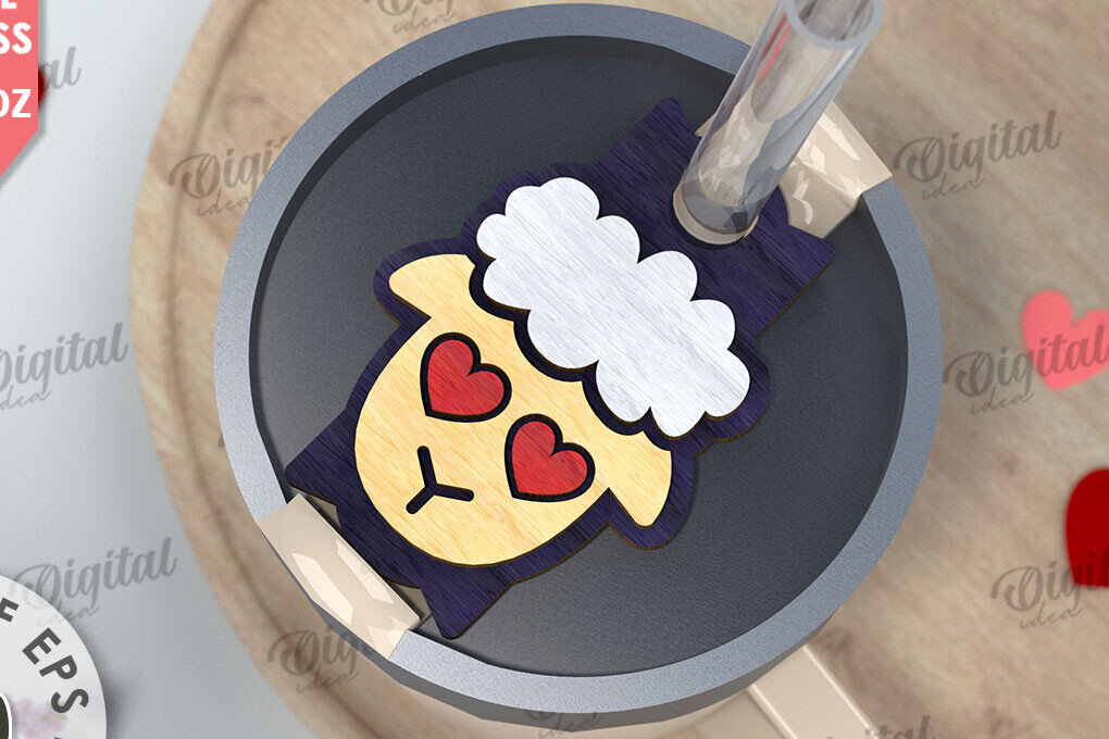 Σετ των 2 Intra απο ξύλο plywood 3mm-4mm πάχος – Ημέρα του Αγίου Βαλεντίνου Stanley Topper LaserCut Δίασταση  20x20 cm INTRAFABR-109868204