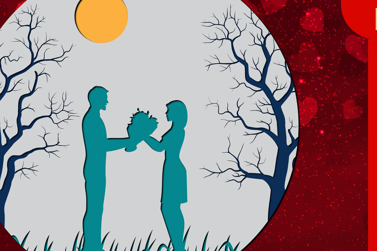 Σετ των 2 Intra απο ξύλο plywood 3mm-4mm πάχος – Σημάδι για την Ημέρα του Αγίου Βαλεντίνου, Αρχείο κοπής με λέιζερ Δίασταση  20x20 cm INTRAFABR-23416314