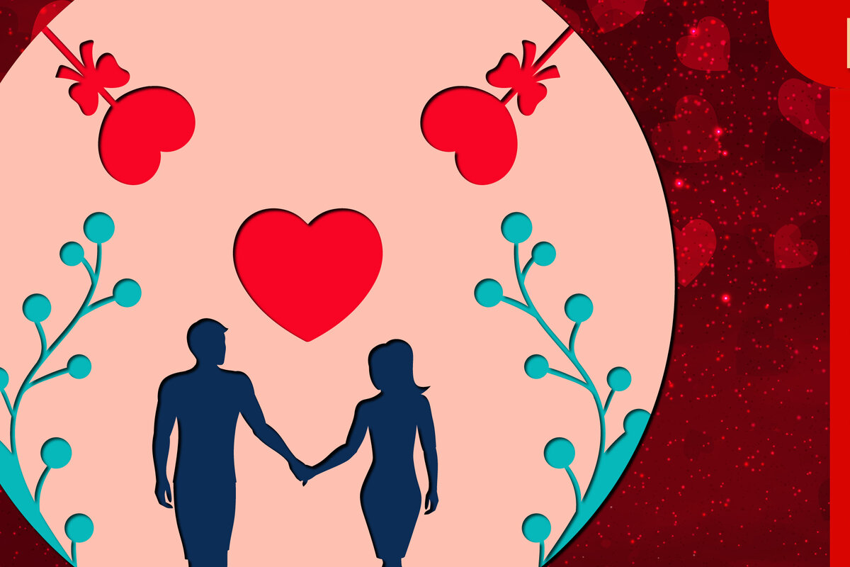 Σετ των 2 Intra απο ξύλο plywood 3mm-4mm πάχος – Σημάδι για την Ημέρα του Αγίου Βαλεντίνου, Αρχείο κοπής με λέιζερ Δίασταση  20x20 cm INTRAFABR-23419016