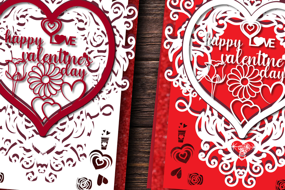 Σετ των 2 Intra απο ξύλο plywood 3mm-4mm πάχος – Γλυκιά δωροκάρτα για την ημέρα του Αγίου Βαλεντίνου 1012 Δίασταση  20x20 cm INTRAFABR-89510745