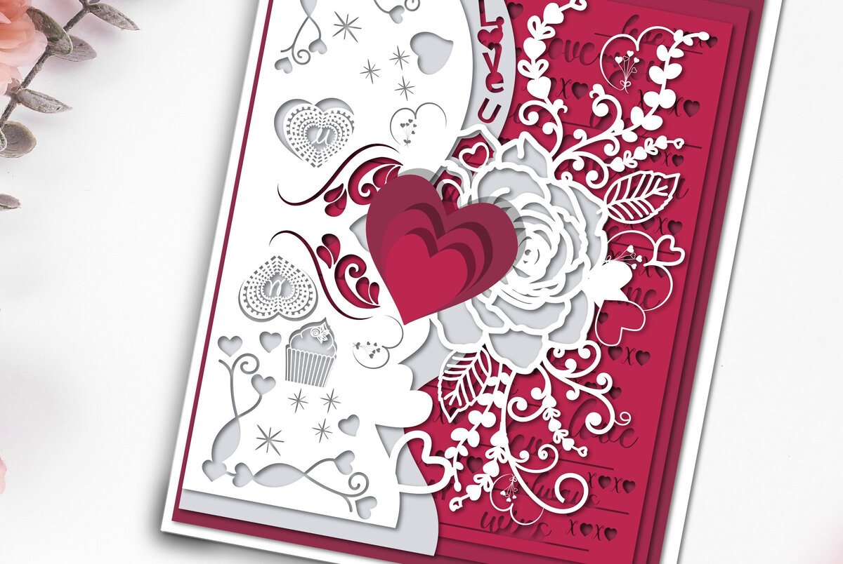 Σετ των 2 Intra απο ξύλο plywood 3mm-4mm πάχος – Γλυκιά δωροκάρτα για την ημέρα του Αγίου Βαλεντίνου 1016 Δίασταση  20x20 cm INTRAFABR-89870282