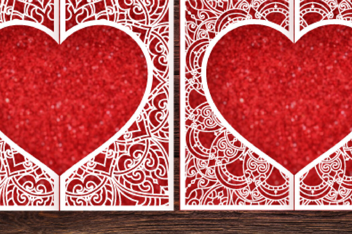 Σετ των 2 Intra απο ξύλο plywood 3mm-4mm πάχος – Γλυκιά δωροκάρτα του Αγίου Βαλεντίνου 861 Δίασταση  20x20 cm INTRAFABR-87688869