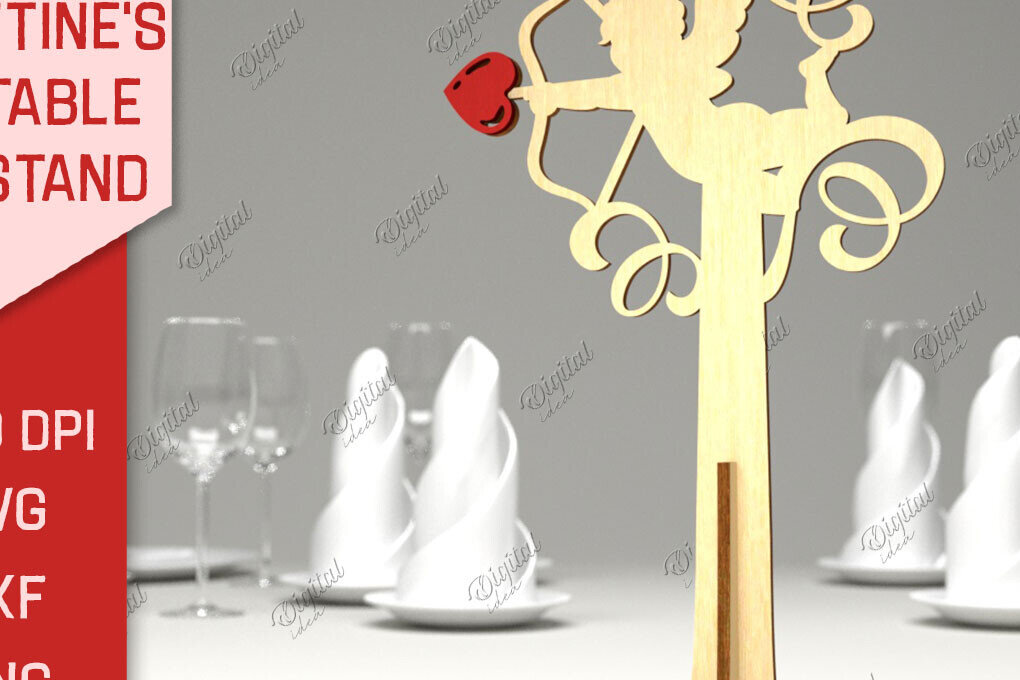 Σετ των 2 Intra απο ξύλο plywood 3mm-4mm πάχος – Επιτραπέζια βάση για την ημέρα του Αγίου Βαλεντίνου LaserCut Δίασταση  20x20 cm INTRAFABR-85915538