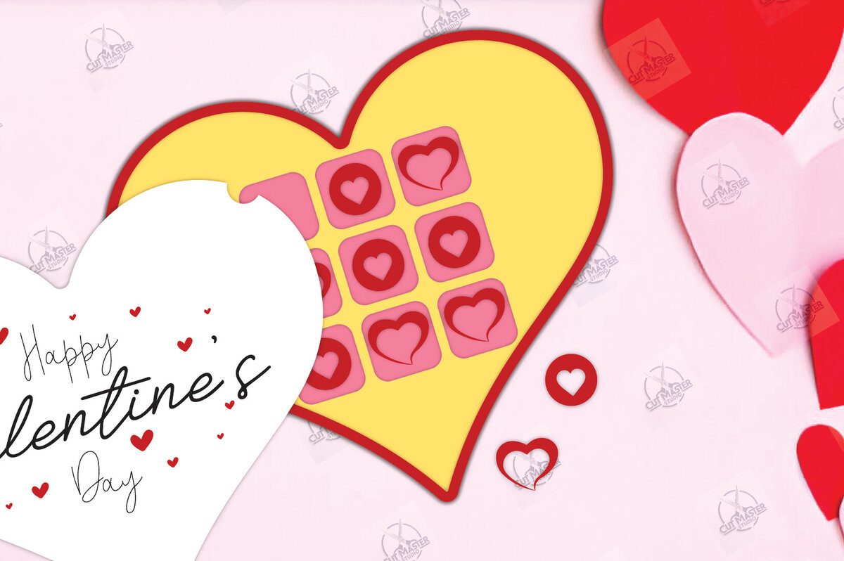 Σετ των 2 Intra απο ξύλο plywood 3mm-4mm πάχος – Ημέρα του Αγίου Βαλεντίνου Tic Tac Toe Cut Laser Δίασταση  20x20 cm INTRAFABR-112989063