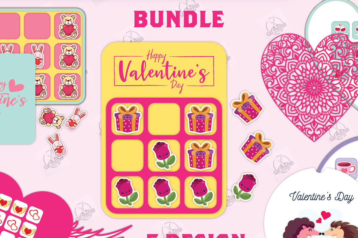 Σετ των 2 Intra απο ξύλο plywood 3mm-4mm πάχος – Πακέτο Tic Tac Toe για την Ημέρα του Αγίου Βαλεντίνου Δίασταση  20x20 cm INTRAFABR-112989390